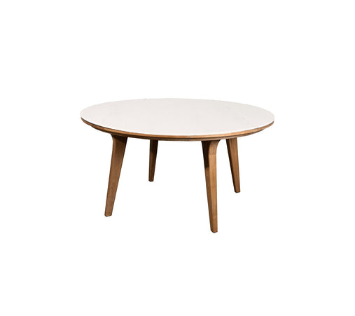 Aspect of garden table | Ø144cm | Travertin White