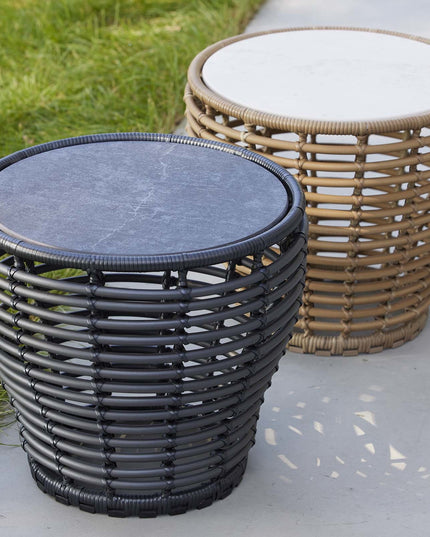 Basket Coffee table | Black or natural 50cm