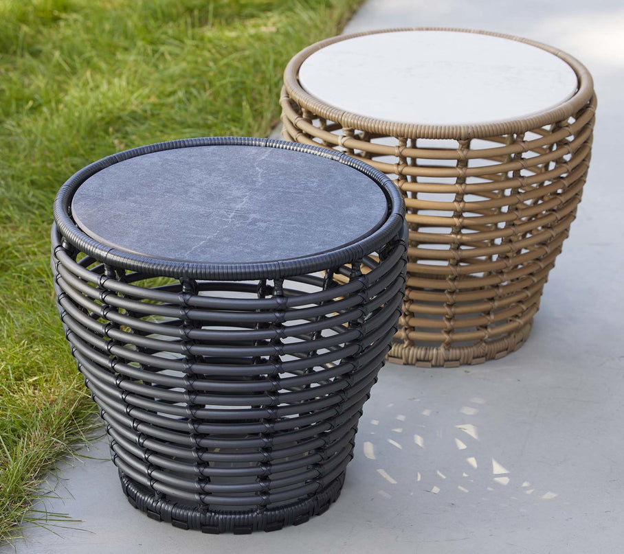 Basket Coffee table | Black or natural 50cm
