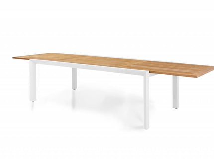 Garden table Monte Carlo | Mat White | 224/344 x 115 cm
