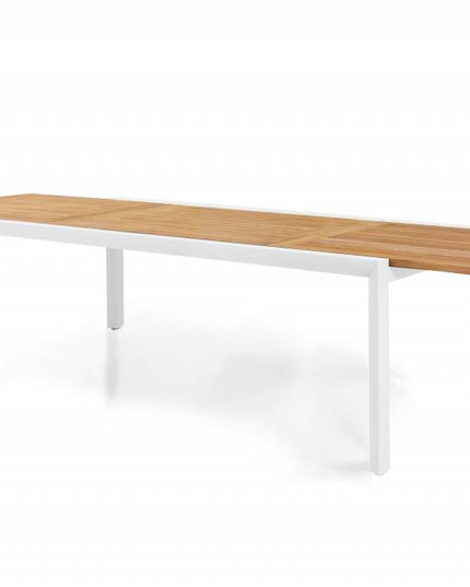Garden table Monte Carlo | Mat White | 224/344 x 115 cm