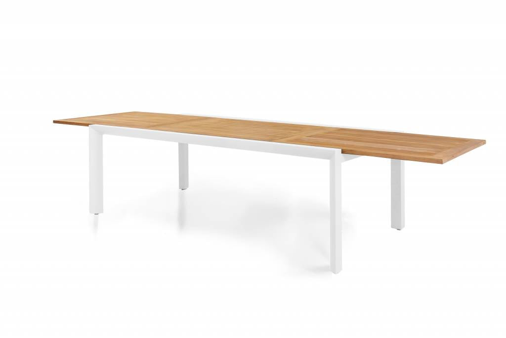 Garden table Monte Carlo | Mat White | 224/344 x 115 cm