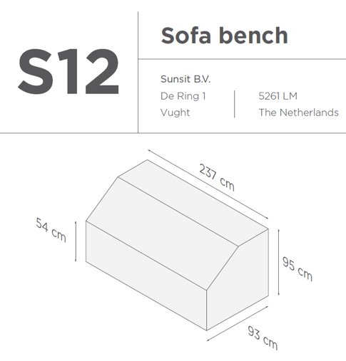 Suns | Protective cover for lounge sofa Gray | S12