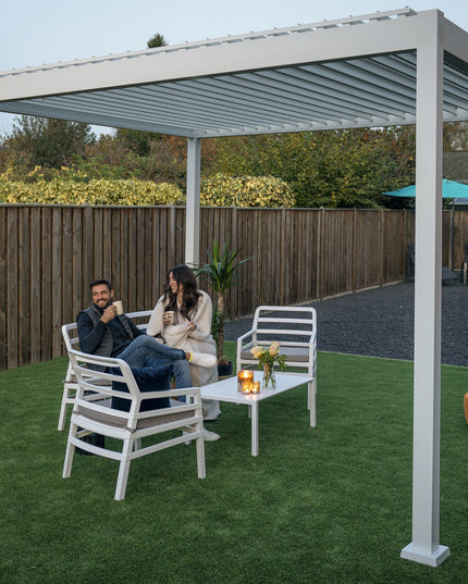 Rota | Terrace covering | Mat White | 360x720x250cm