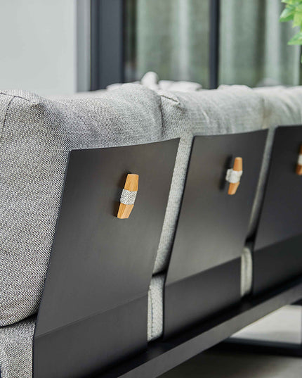 Nardo Lounge set | Aluminum available in 2 colors | Large corner setup 2 Pillow colors