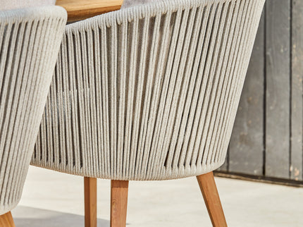 Senese garden chair | Teak Frame | Sand Rope/Natural Gravel | Fishbone