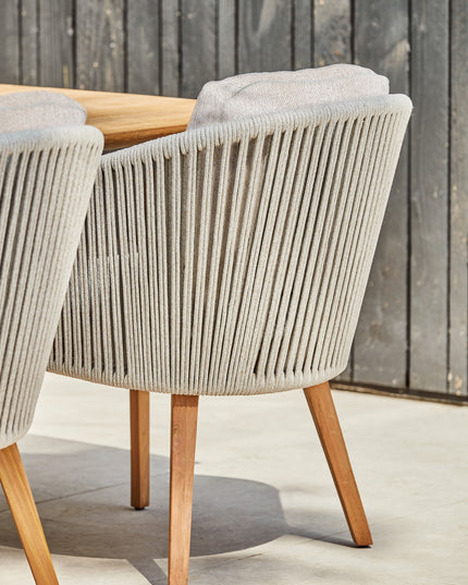 Senese garden chair | Teak Frame | Sand Rope/Natural Gravel | Fishbone