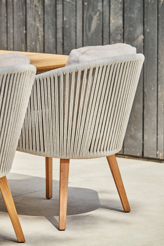 Senese garden chair | Teak Frame | Sand Rope/Natural Gravel | Fishbone
