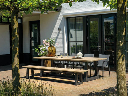 Ovada Garden Bank | 340 cm | Matt Royal Gray