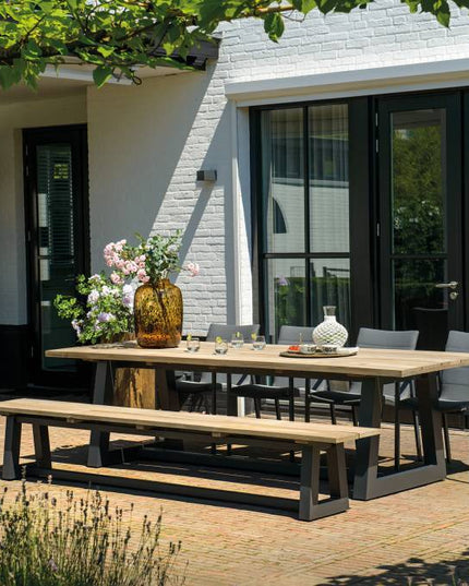 Ovada Garden Bank | 340 cm | Matt Royal Gray