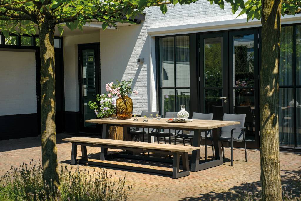 Ovada Garden Bank | 340 cm | Matt Royal Gray