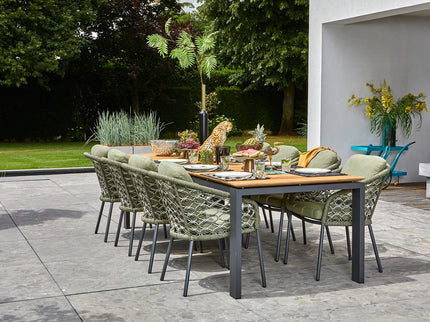 Garden set | Savona garden table with 8 Nappa Macramé garden chairs