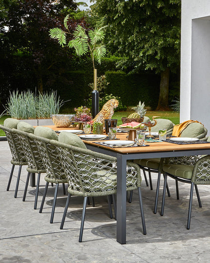 Garden set | Savona garden table with 8 Nappa Macramé garden chairs