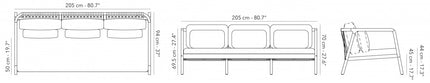 Lounge sofa Flexx | 3 Seater