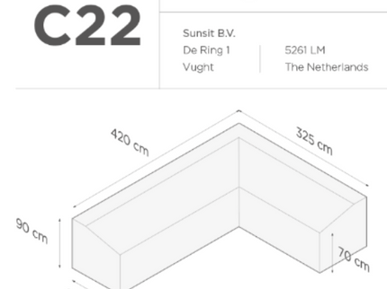 Suns | Protective cover for lounge set | Gray | C22