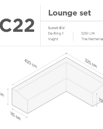 Suns | Protective cover for lounge set | Gray | C22