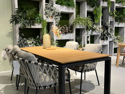 Savona Garden table 220x100 + 5 Nappa garden chairs