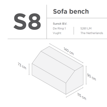 Suns | Protective cover for lounge chair | Gray | S8