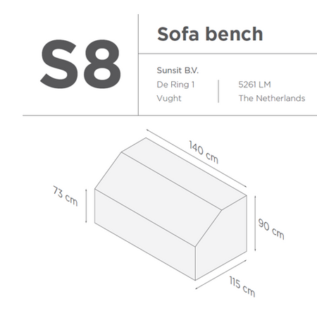 Suns | Protective cover for lounge chair | Gray | S8