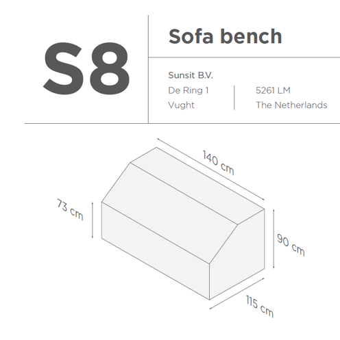 Suns | Protective cover for lounge chair | Gray | S8
