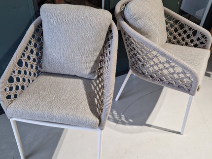 Various Nappa Garden chair | Macrame Gray Frame | Showroom sale 40% discount