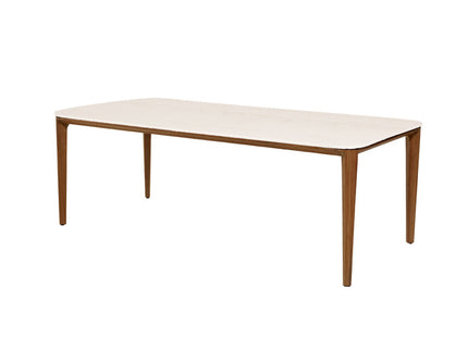 Aspect of garden table 210x100 teak - travertine