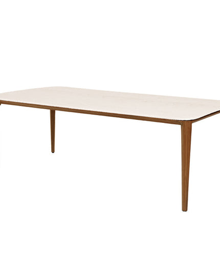 Aspect of garden table 210x100 teak - travertine