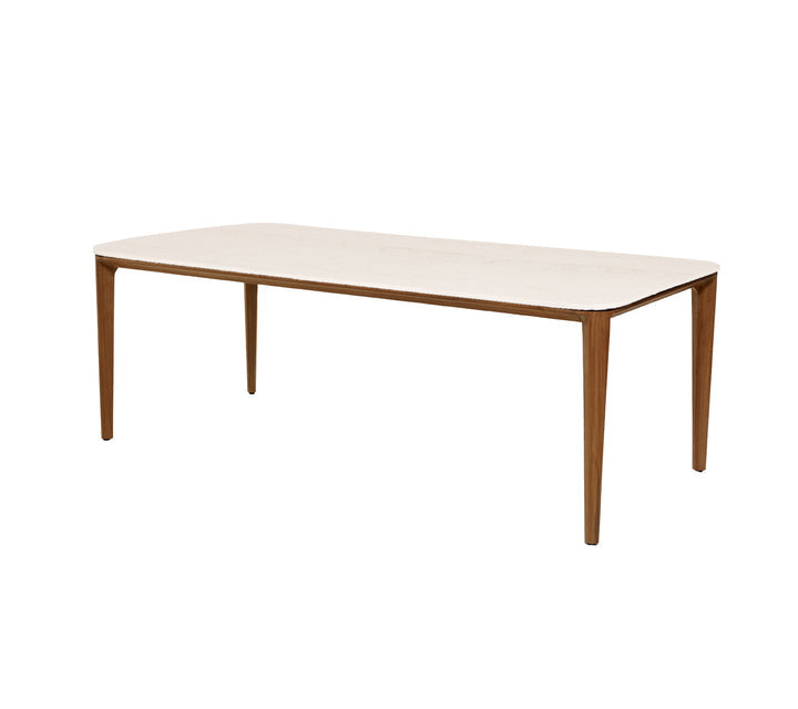 Aspect of garden table 210x100 teak - travertine