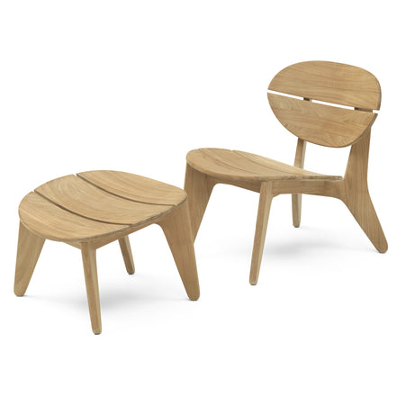Durban lounge chair with Hocker