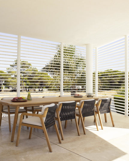 Garden set Flexx | Garden table 300x100 and 8 Flexx chairs