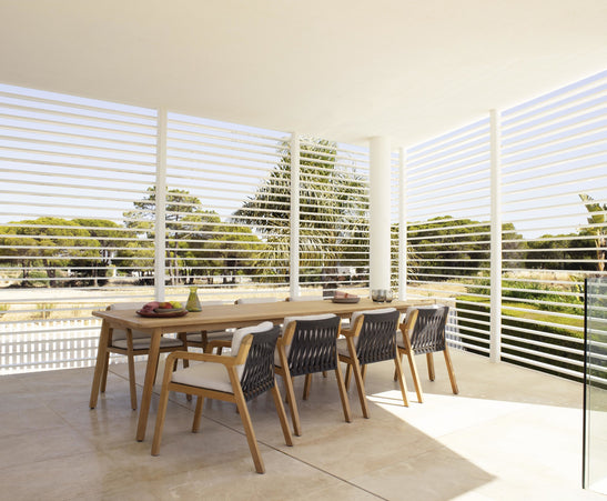 Garden set Flexx | Garden table 300x100 and 8 Flexx chairs