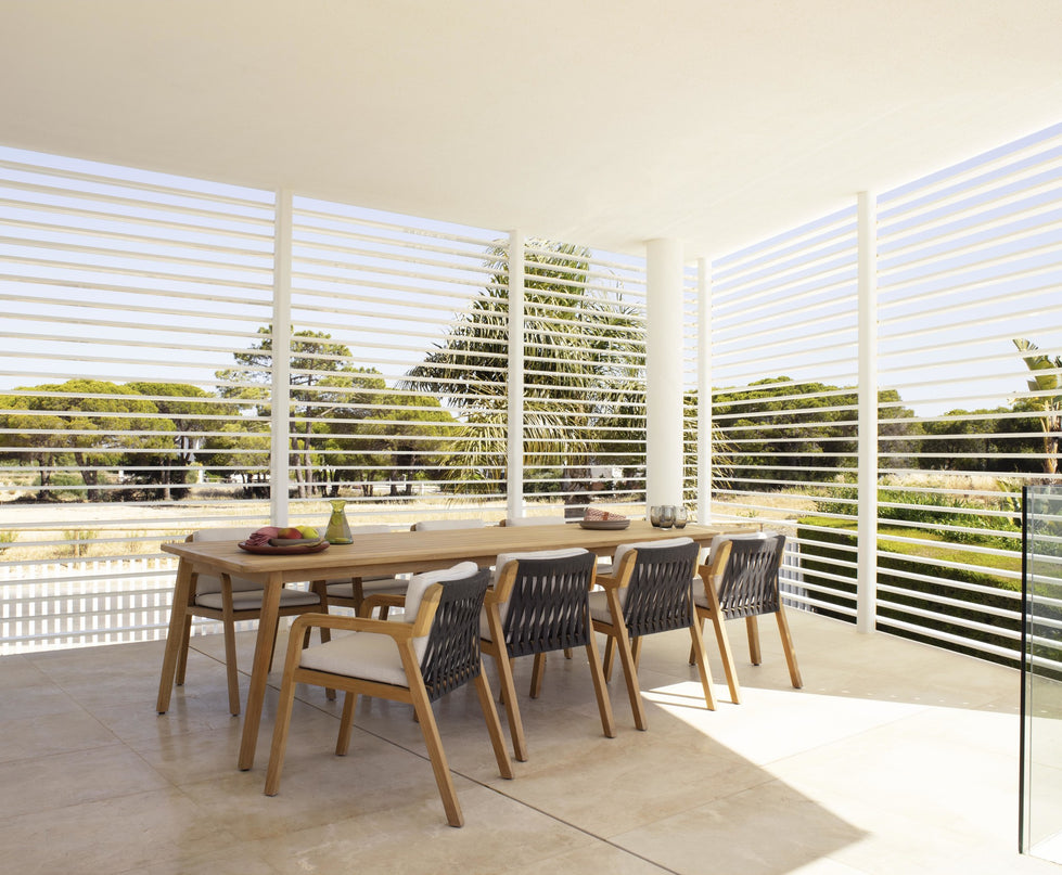 Garden set Flexx | Garden table 300x100 and 8 Flexx chairs
