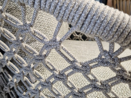 Various Nappa Garden chair | Macrame Gray Frame | Showroom sale 40% discount
