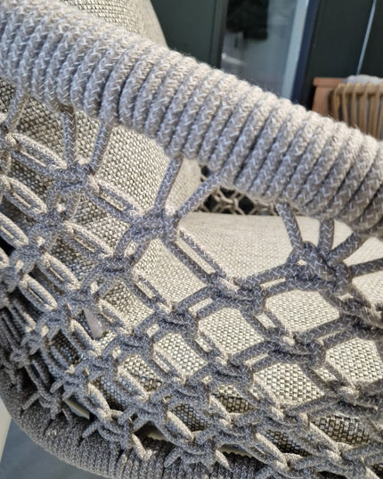 Various Nappa Garden chair | Macrame Gray Frame | Showroom sale 40% discount