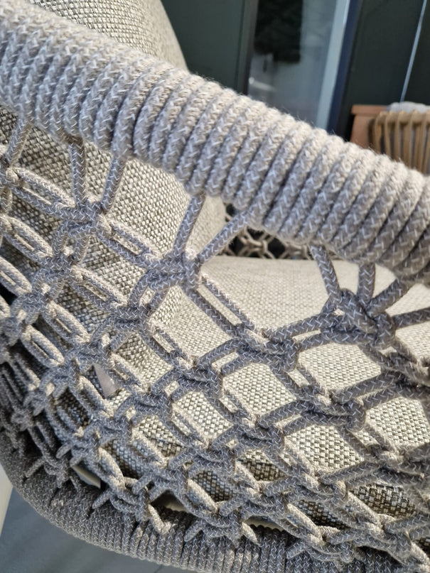Various Nappa Garden chair | Macrame Gray Frame | Showroom sale 40% discount