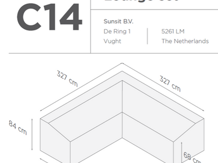 Suns | Protective cover for lounge set | Gray | C14