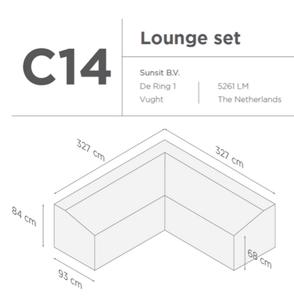Suns | Protective cover for lounge set | Gray | C14