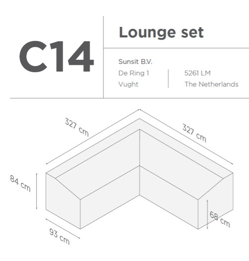 Suns | Protective cover for lounge set | Gray | C14