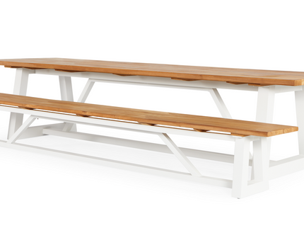 Ovada Garden Bank | 340 cm | Matte white