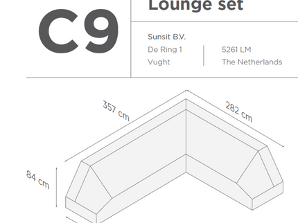 Suns | Protective cover for lounge set | Gray | C9