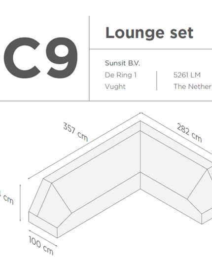 Suns | Protective cover for lounge set | Gray | C9
