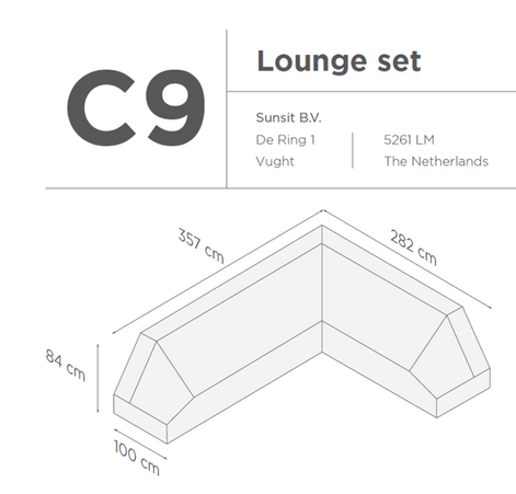 Suns | Protective cover for lounge set | Gray | C9