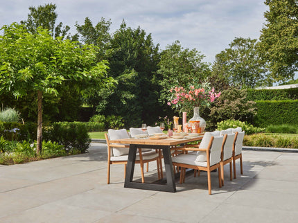 Garden set | Ovada garden table 280 cm with 6 Vittoria garden chairs