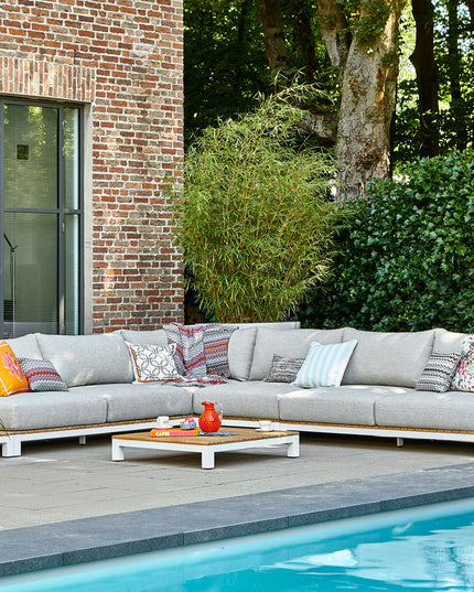 Evora Lounge set | Mat White | Large corner setup Setup 3