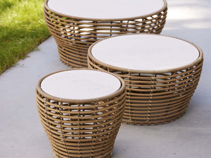 Basket Coffee table | Black or natural 95cm