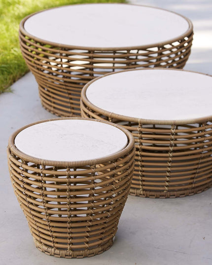 Basket Coffee table | Black or natural 95cm