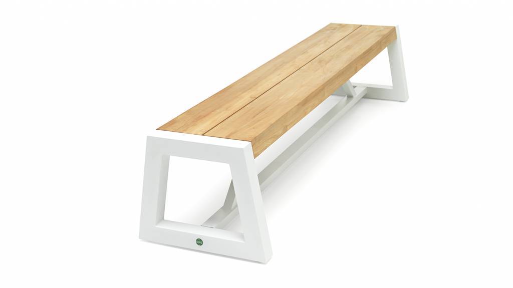Trento Garden Bank | 220 cm | Matte white
