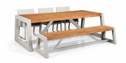 Trento Garden Bank | 220 cm | Matte white