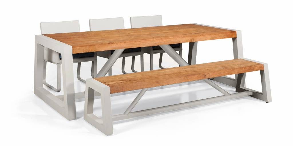 Trento Garden Bank | 220 cm | Matte white