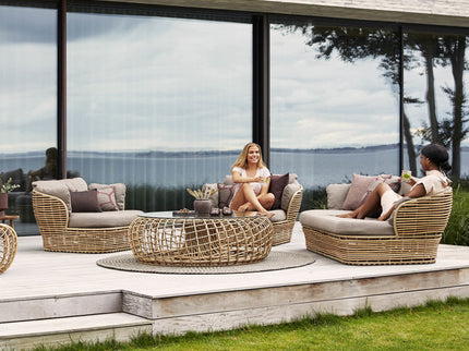 Basket lounge chair | 2 colors incl. pillows